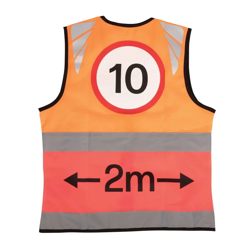Hy Equestrian Reflector Two Tone Adults Safety Vest - Orange/Pink-1
