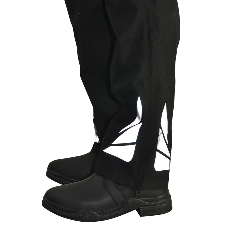 Hy Equestrian Waterproof Reflective Unisex Overpants - Black-1