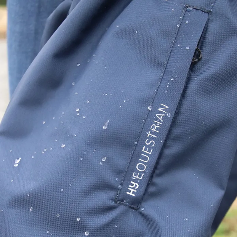 Hy Equestrian Waterproof Pull-On Unisex Rain Pants - Navy-2