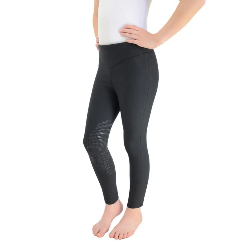 Hy Equestrian Blizzard Children's Softshell Riding Tights - Black