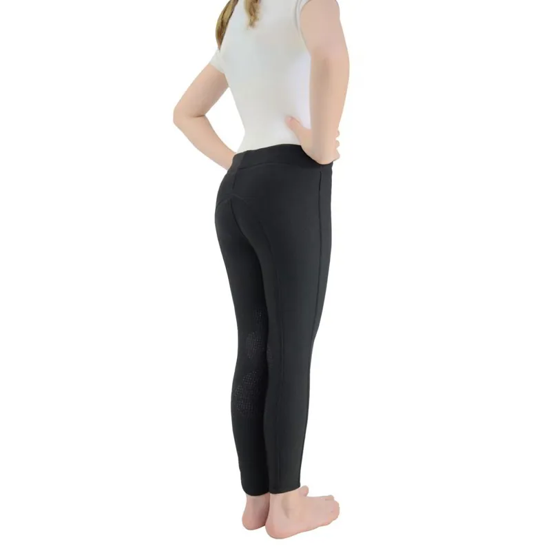 Hy Equestrian Blizzard Children's Softshell Riding Tights - Black-1