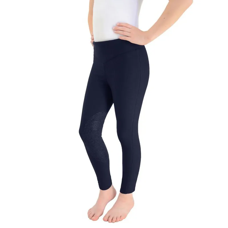 Hy Equestrian Blizzard Children's Softshell Riding Tights - Navy