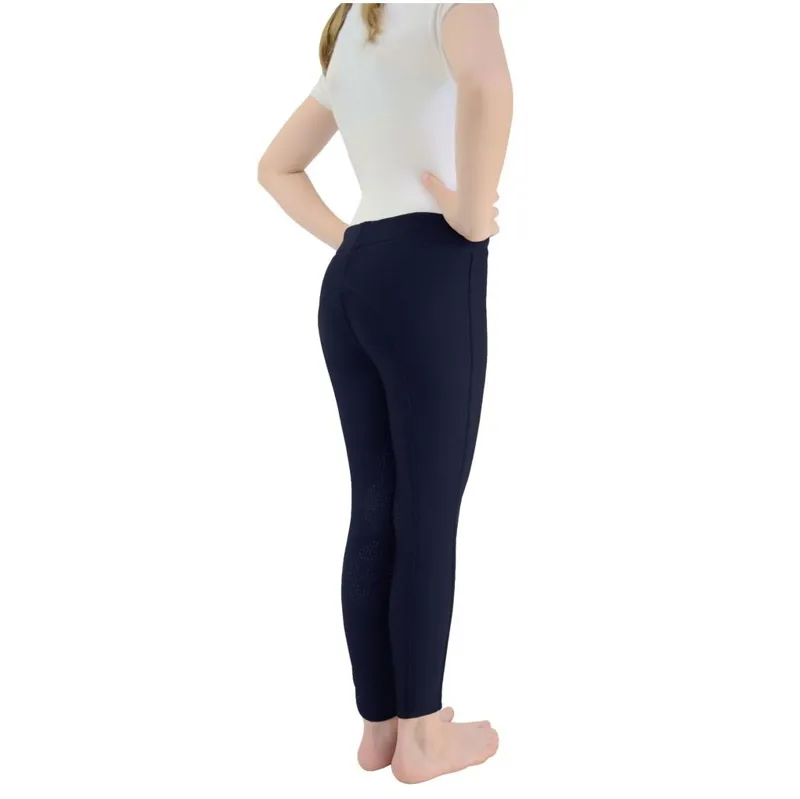 Hy Equestrian Blizzard Children's Softshell Riding Tights - Navy-1