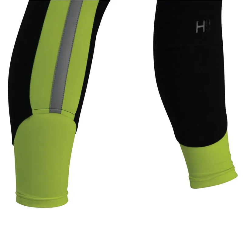 HyVIZ Reflector Knee Patch Ladies Breeches - Yellow/Black-4