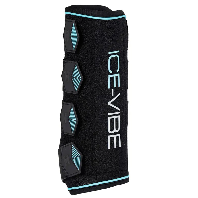 Horseware Ice-Vibe Leg Wraps - Black/Aqua-8