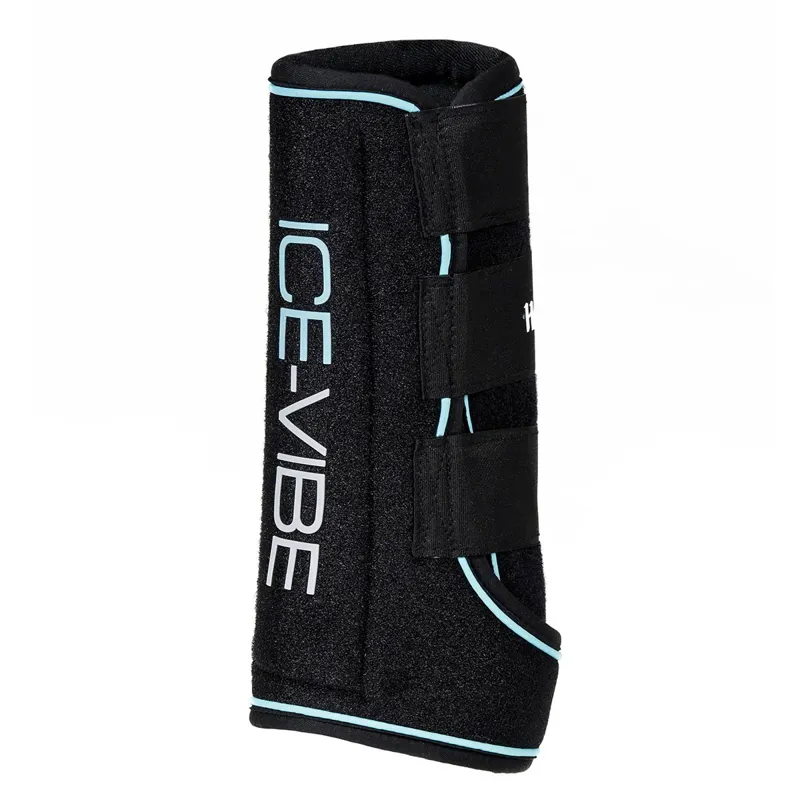 Horseware Ice-Vibe Leg Wraps - Black/Aqua-1