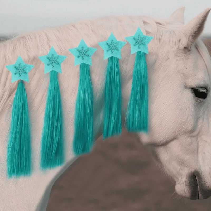 Equetech Christmas Mane Tassels 5 Pack - Icicle