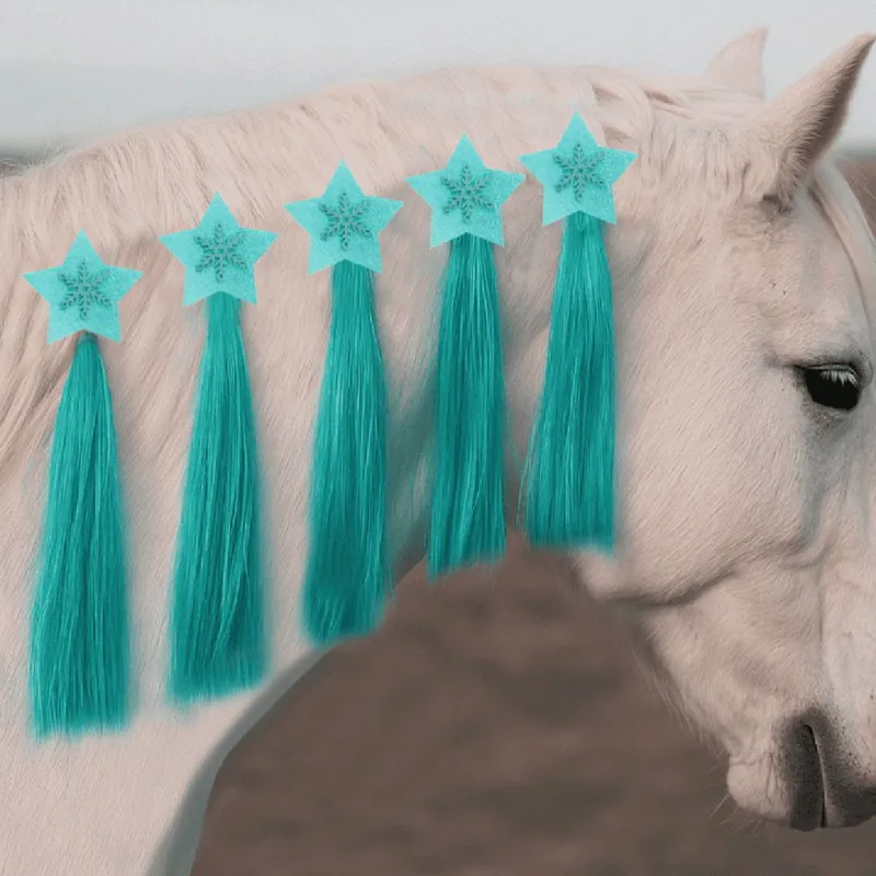 Equetech Christmas Mane Tassels 5 Pack - Icicle-1