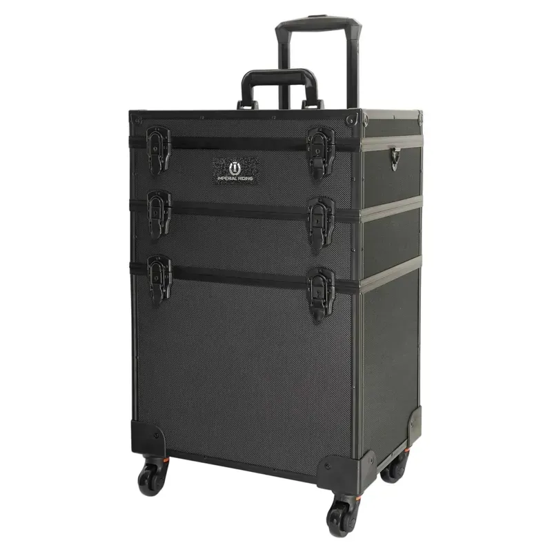 Imperial Riding StackX Deluxe Grooming Box - Black