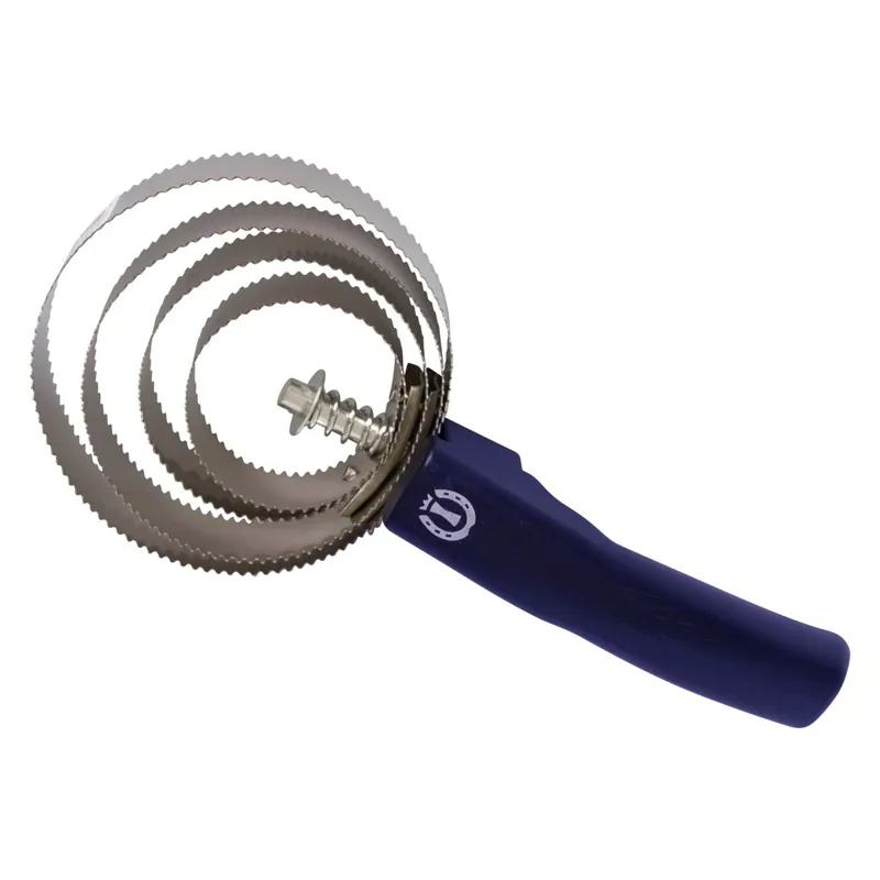 Imperial Riding Western Metal Curry Comb - Navy-1