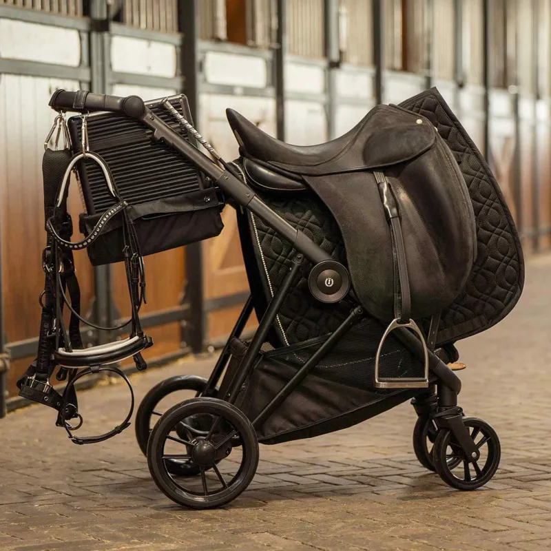 Imperial Riding Saddle Caddy Tack Cart - Black-1