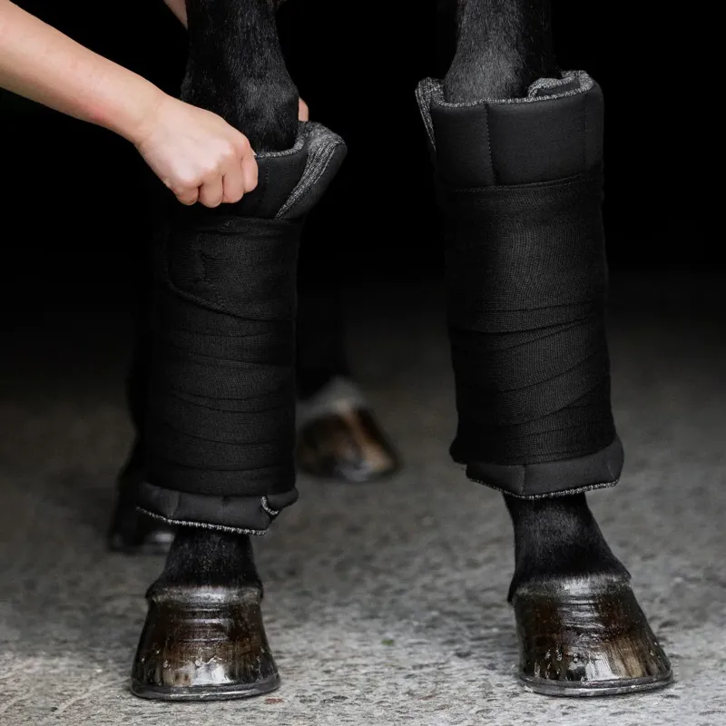 Incrediwear Equine Circulation Standing Wraps - Black-2