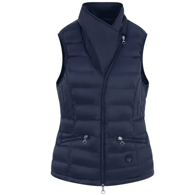 Equetech Inferno Asymmetrical Womens Heated Vest - Navy