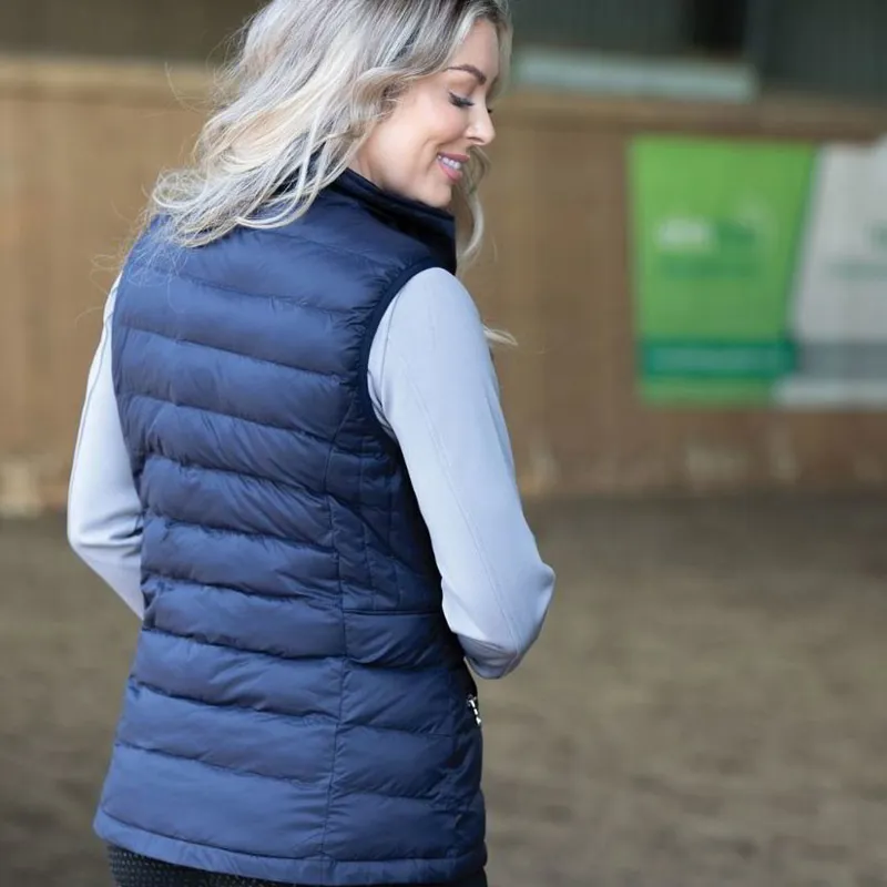 Equetech Inferno Asymmetrical Womens Heated Vest - Navy-1