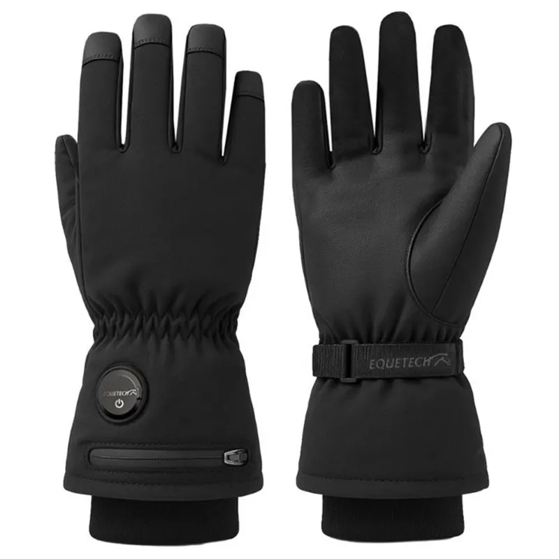 Equetech Inferno Waterproof Heated Riding Gloves - Black