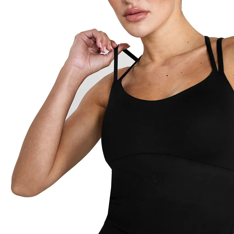 Aztec Diamond Bra Insert Women's Tank Top - Black-4