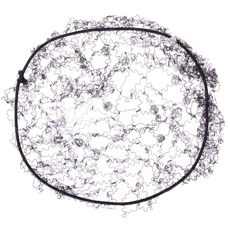 QHP Invisible Pearl Hairnet - Black-2