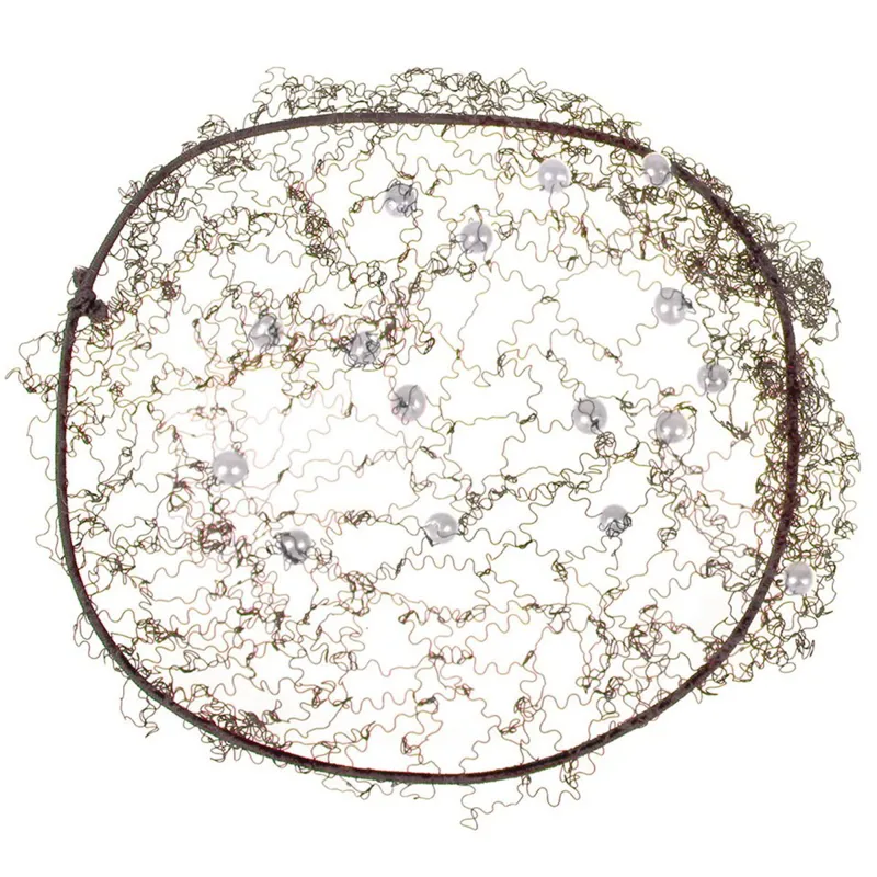 QHP Invisible Pearl Hairnet - Brown-1