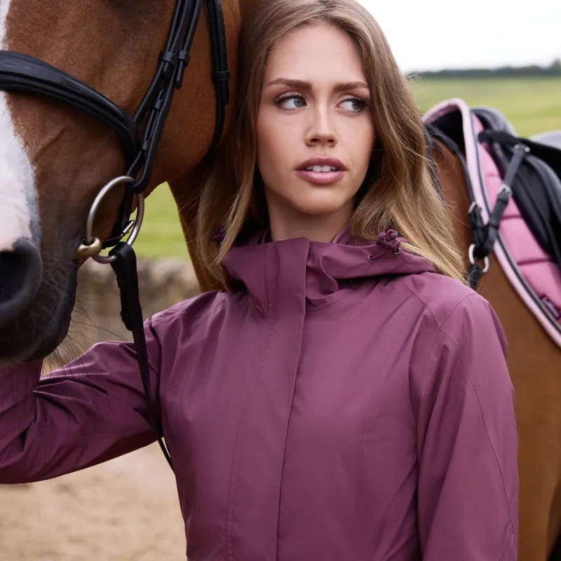LeMieux Isla Womens Short Waterproof Jacket - Rosewood-10