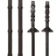 LeMieux Soft Rubber Reins with Stoppers - Brown/Silver