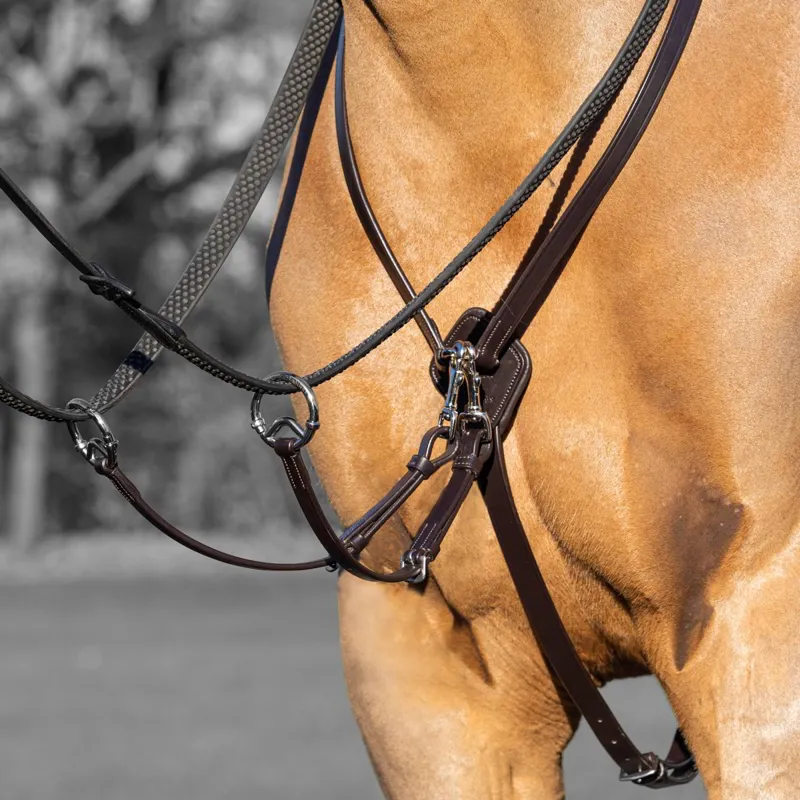 LeMieux Kudos Running Martingale - Havana/Silver-1