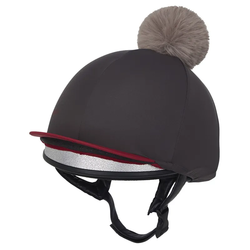 LeMieux Pom Helmet Cover - Cinder-1
