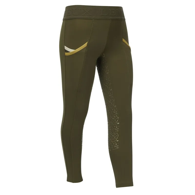 LeMieux Mini Pull On Full Grip Junior Riding Tights - Alpine