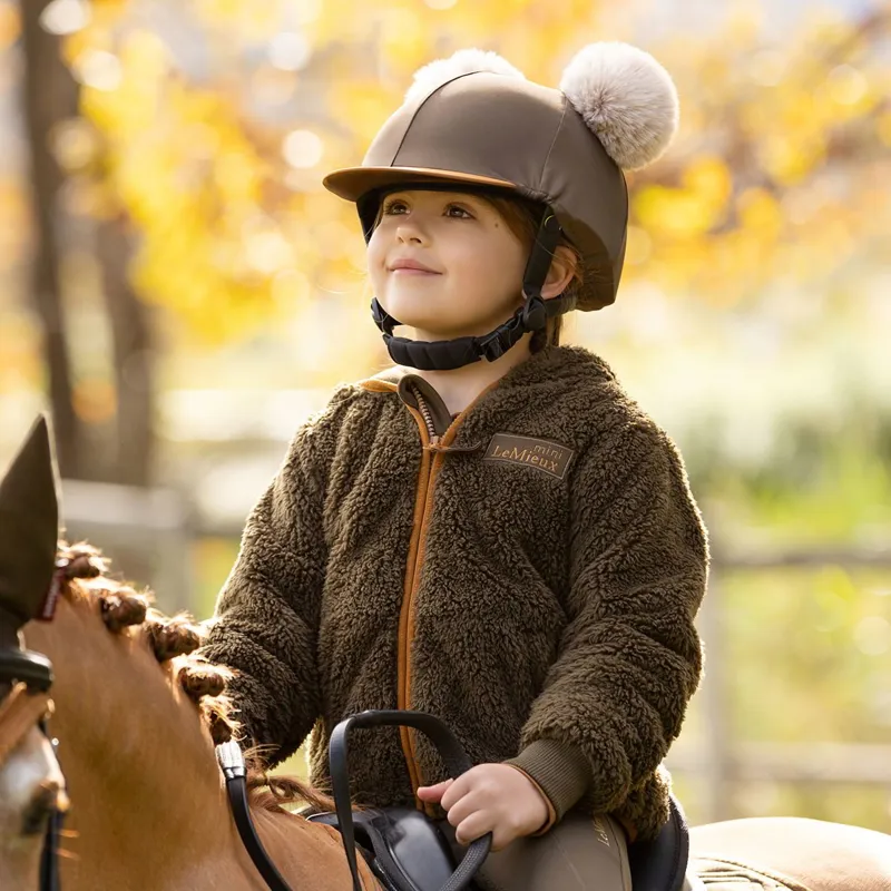 LeMieux Mini Junior Double Pom Helmet Cover - Alpine-5