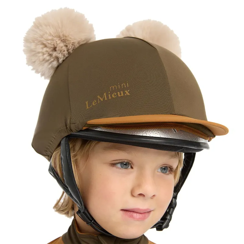 LeMieux Mini Junior Double Pom Helmet Cover - Alpine-2