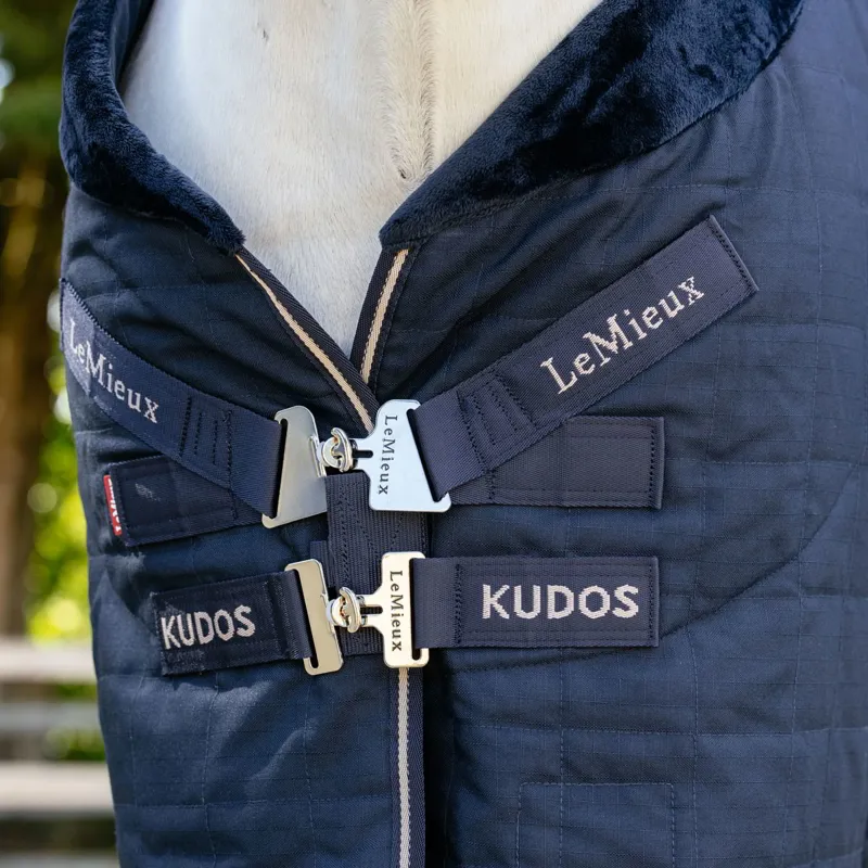 LeMieux Kudos Luxe Lined 100g Stable Blanket - Navy-2