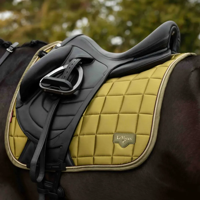 LeMieux Loire Classic Dressage Square Saddle Pad - Gooseberry-5