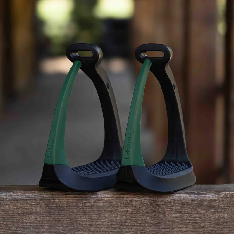 LeMieux VectorFlex Safety Stirrup Arms - Hunter Green-1