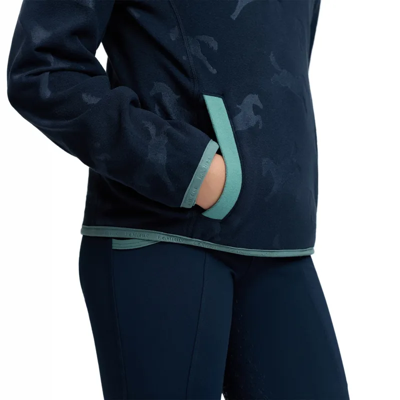 LeMieux Mini Maggie Junior Fleece Pullover - Navy/Heart-4