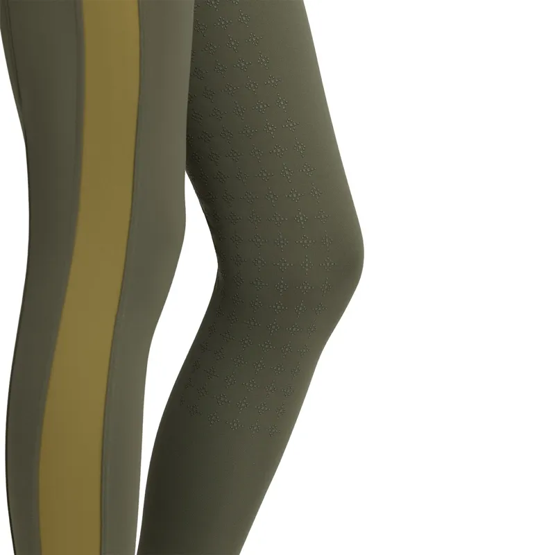 LeMieux Young Rider Orla Full Grip Riding Tights - Willow Green-7