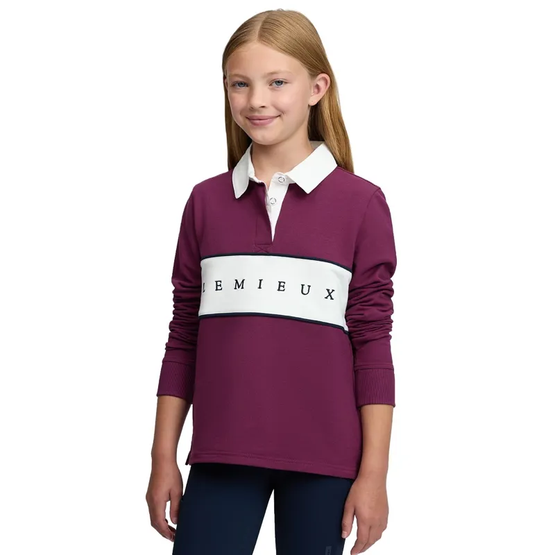LeMieux Young Rider Riley Rugby Shirt - Blackberry