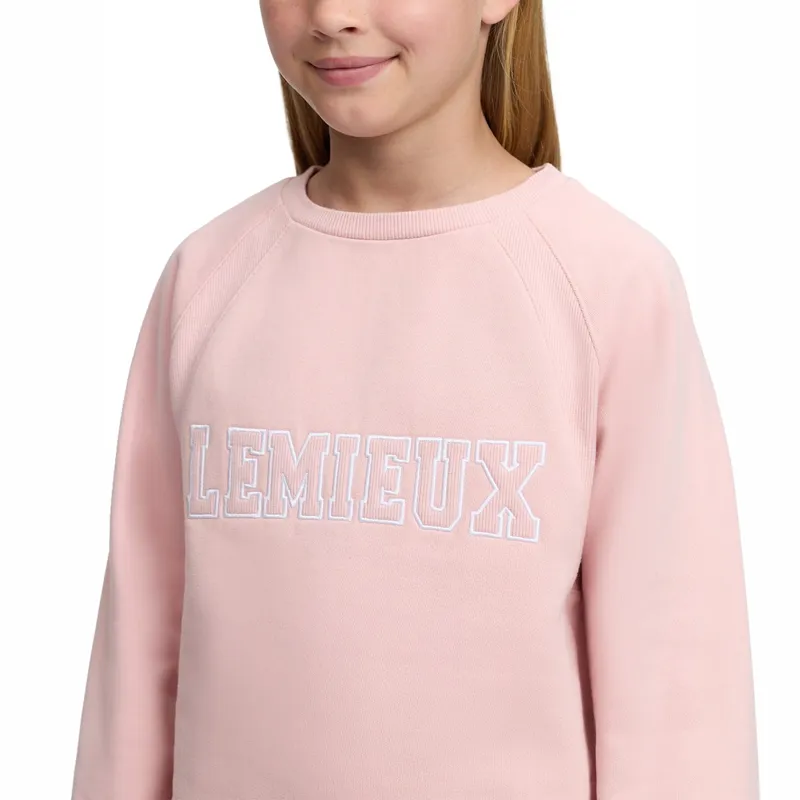 LeMieux Young Rider Shay Varsity Crew Sweater - Petal-4