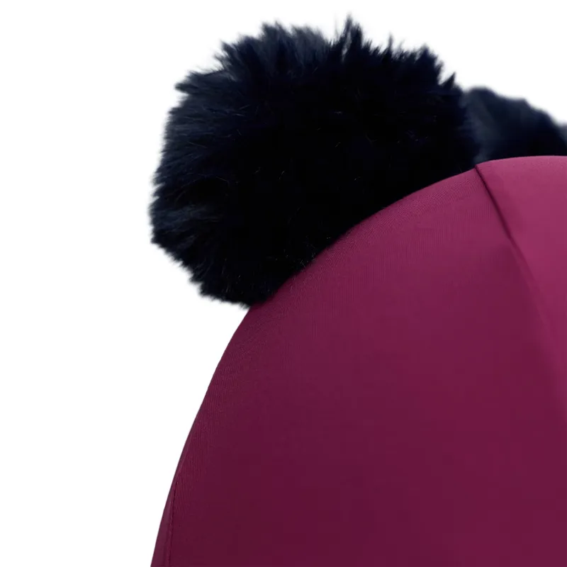 LeMieux Mini Double Pom Helmet Cover - Blackberry-6