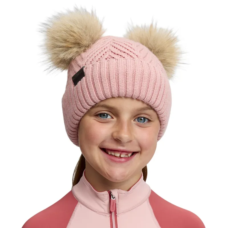 LeMieux Mini Double Pom Beanie - Petal-2