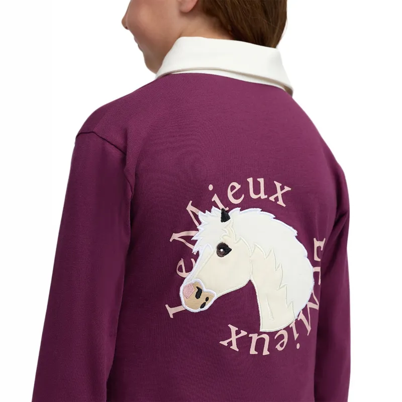 LeMieux Mini Roman Junior Rugby Shirt - Blackberry-6