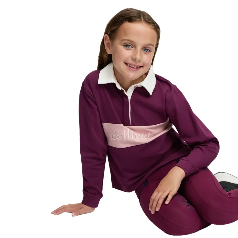 LeMieux Mini Roman Junior Rugby Shirt - Blackberry-4