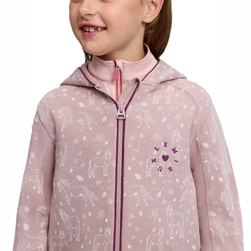LeMieux Mini Charlie Zip Front Junior Hoodie - Wild Rose-4