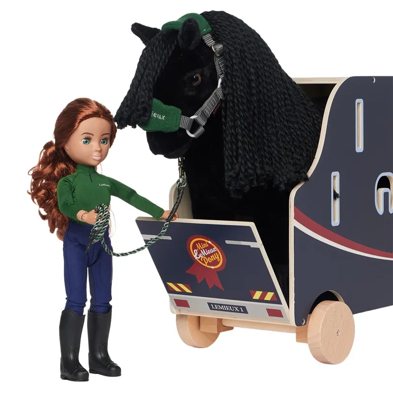 LeMieux Mini Toy Pony Wooden Horse Truck - Navy-7