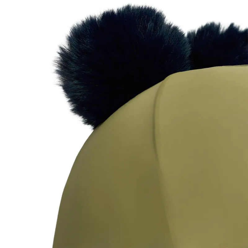 LeMieux Mini Double Pom Helmet Cover - Gooseberry-4