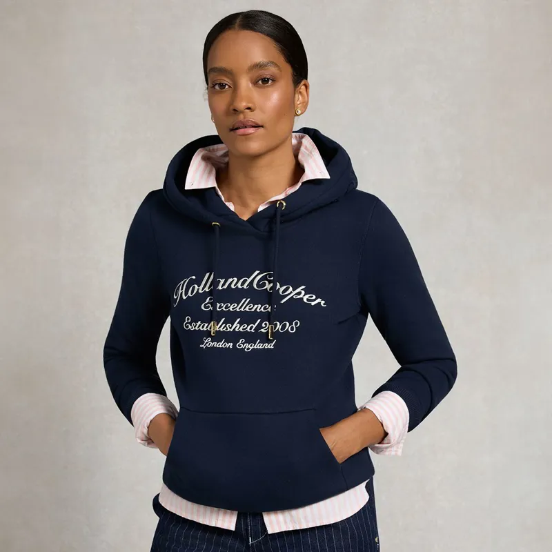 Holland Cooper Ivy League Women's Hoodie - Ink Navy