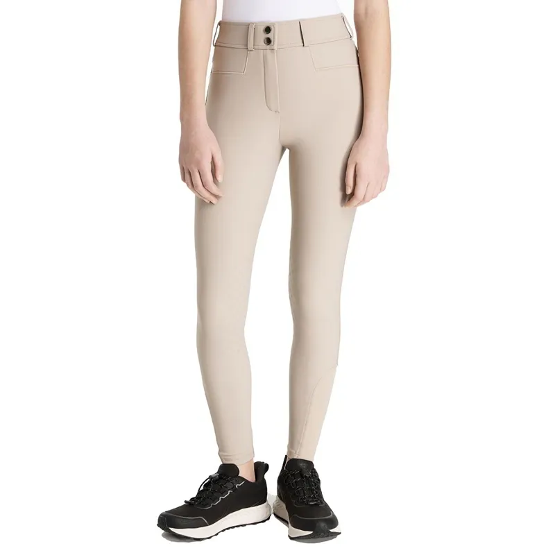 LeMieux Young Rider Izzy Knee Grip Junior Breeches - Almond