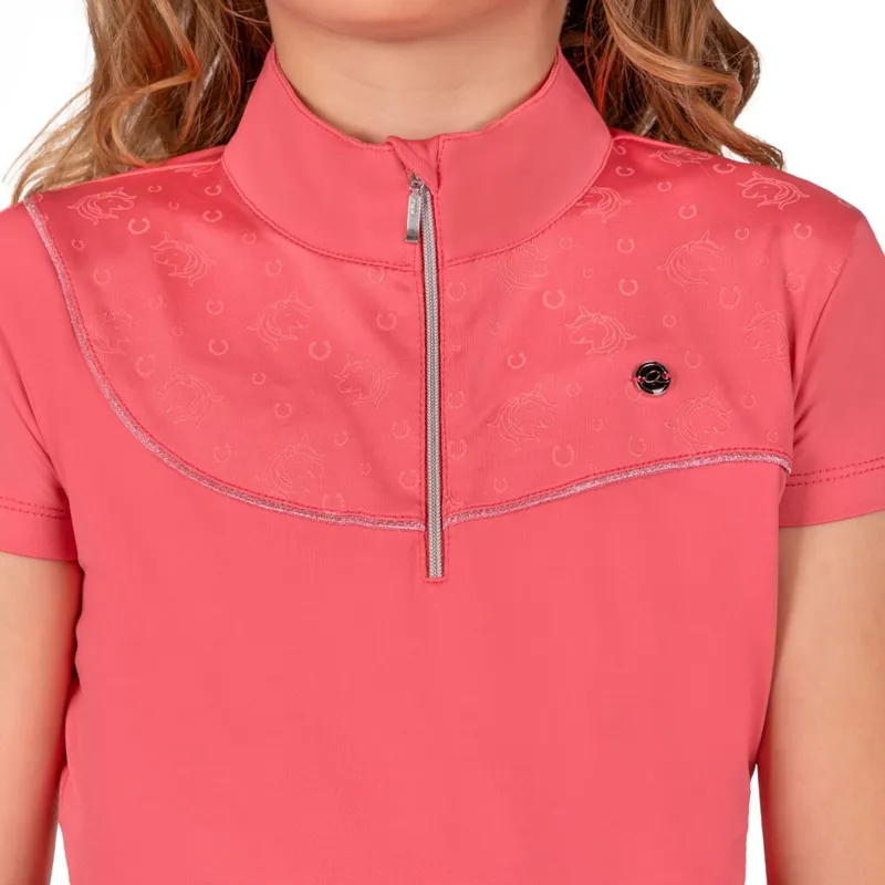 QHP Jaily Junior Girls Shirt-Pink-2