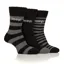 Jeep Men's Wool Blend Socks 3 Pack - Black/Charcoal
