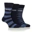 Jeep Men's Wool Blend Socks 3 Pack - Navy/Blue