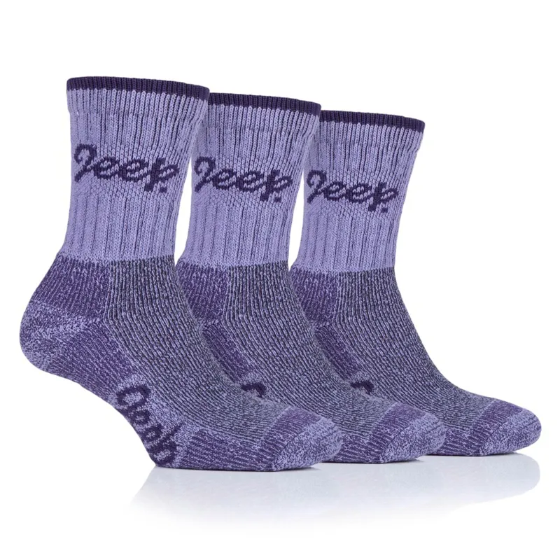 Jeep Luxury All Terrain Women's Socks 3 Pack - Lilac