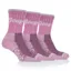 Jeep Luxury All Terrain Womens Socks 3 Pack Rose